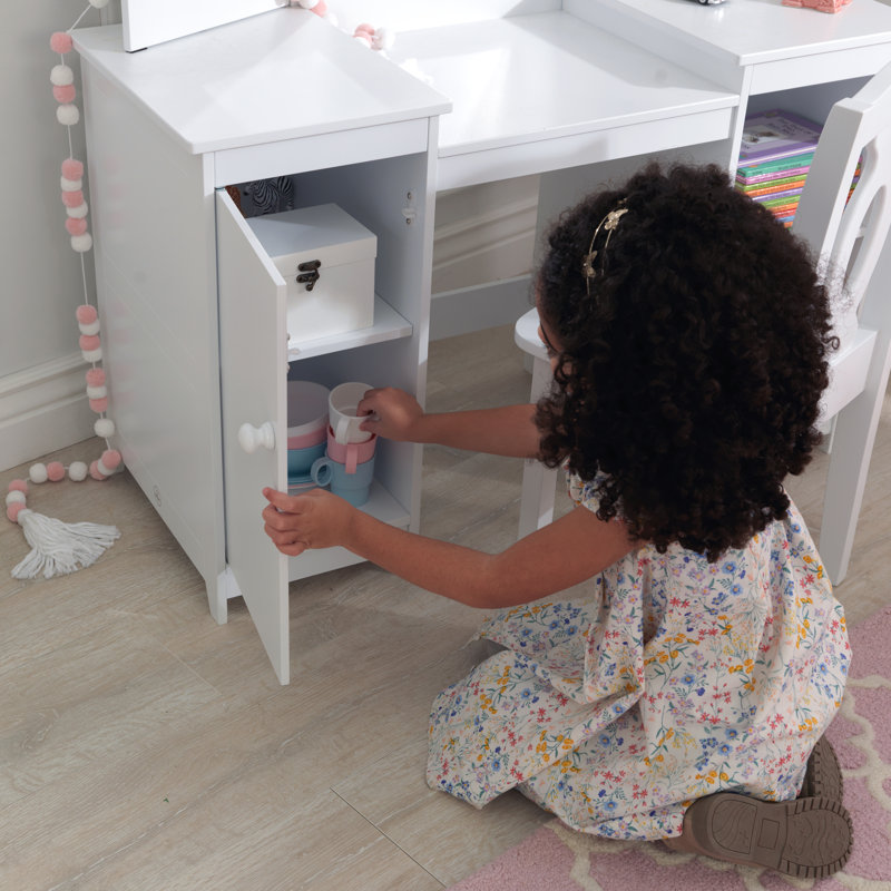 Kidkraft deluxe 2 piece vanity set with mirror sale